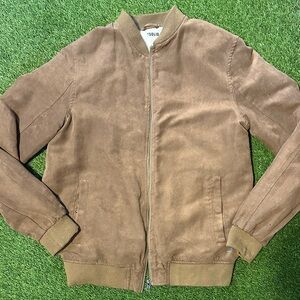 Solid Tan Bomber Jacket